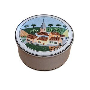 Villeroy & Boch Porcelain Design Naif 3" Country Village Trinket Box EUC